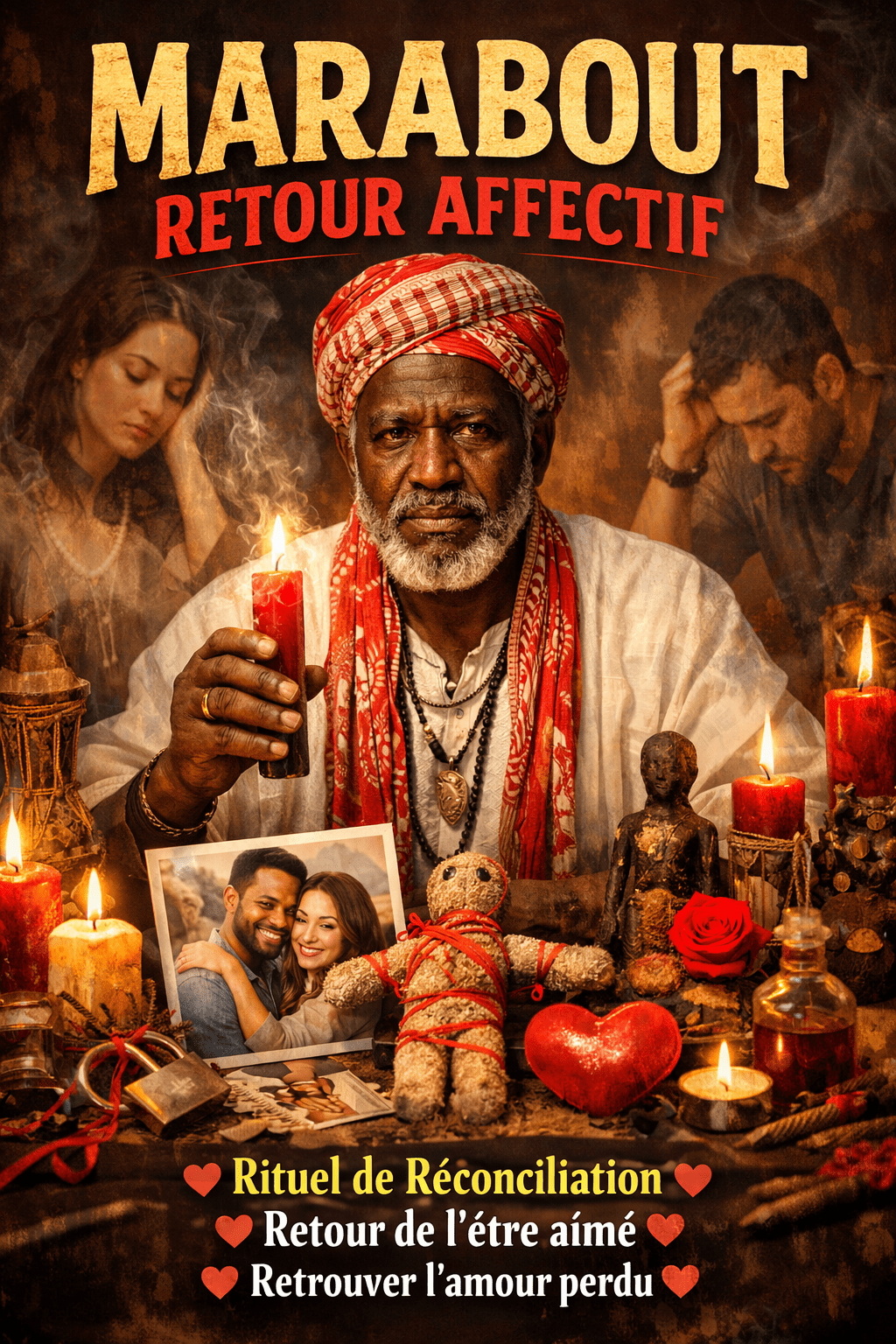 Marabout en retour affectif : pourquoi consulter le marabout Dovi, expert du retour de l’être aimé&nbsp;?