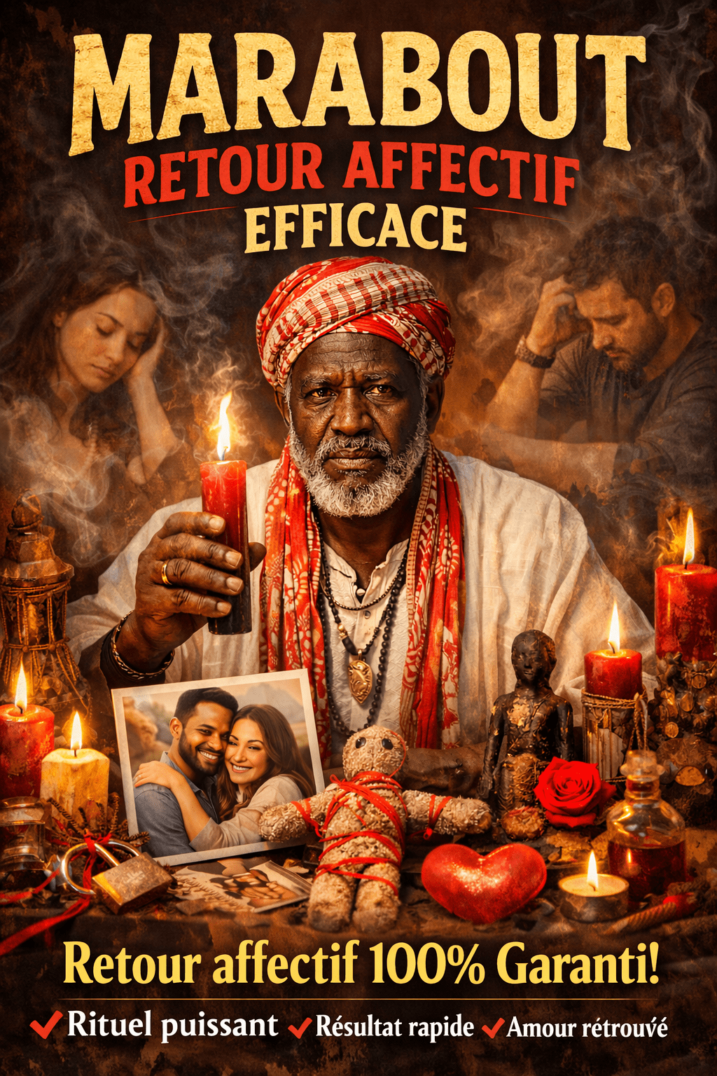 Voyant Dovi marabout retour affectif : le rituel puissant pour faire revenir l’être aimé rapidement