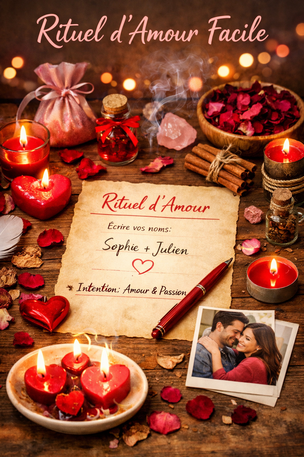 Rituel d’amour facile avec le nom et prénom : la méthode puissante du voyant&nbsp;Dovi